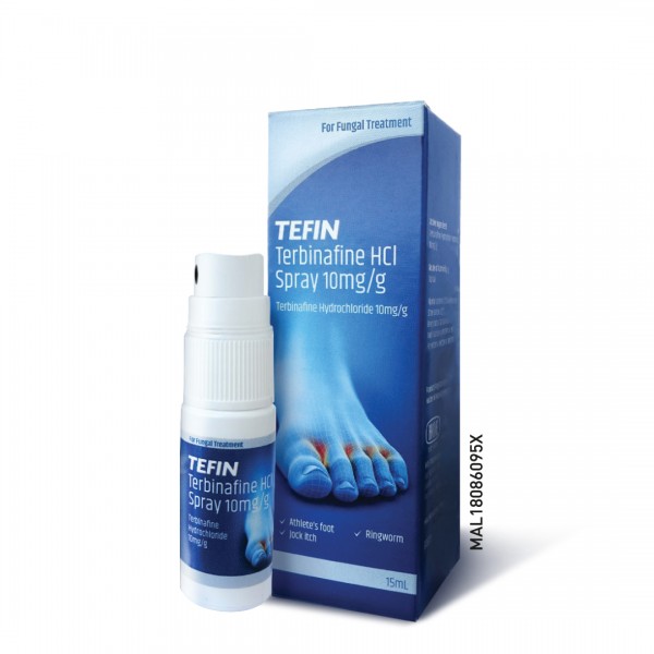 Tefin Terbinafine Hcl Spray 10mg/G 15ml