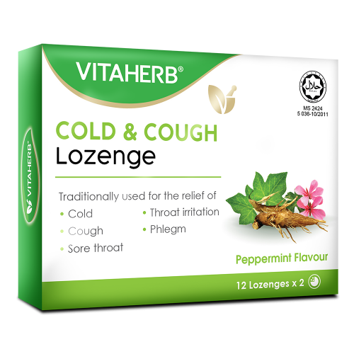 Vitaherb Cold & Cough Lozenge 12s x2