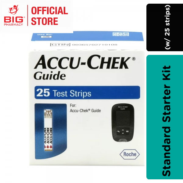Accu-Chek Guide Me Standard Starter Kit (w/ 25 strips) Free Foldable Bag