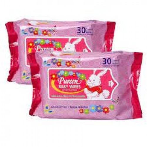 Pureen Baby Wipes 2X30S (Pink)