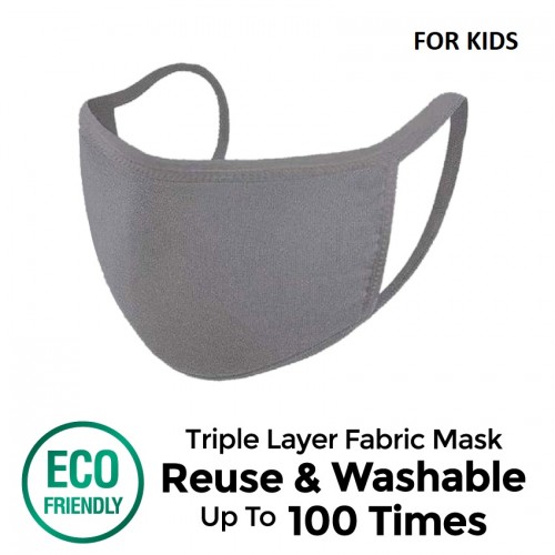 GWP - Offen 3 Ply Reusable Fabric Mask (Grey - Kids) 1s