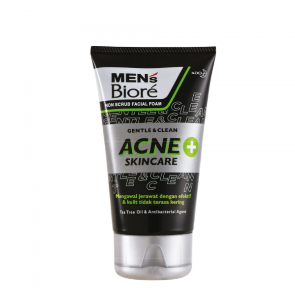 Biore Mens Non Scrub Facial Foam Acne 100g