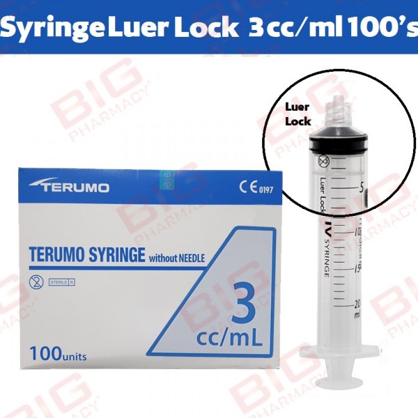 Terumo Ss+03L Syringe 3ml Luer Lock 100S-Box