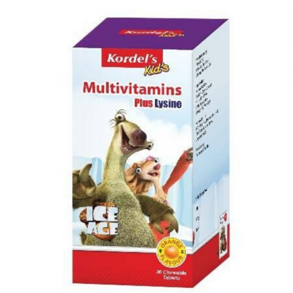Kordels Kids Multivitamins + Lysine Chewable 30S
