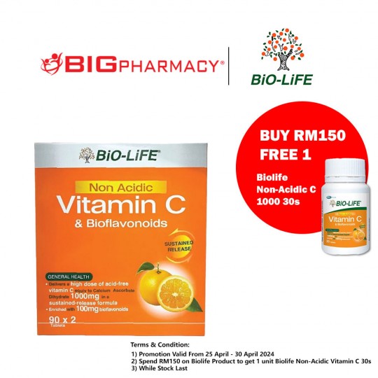 BL NON-ACIDIC VITAMIN C 1000MG 2X90S