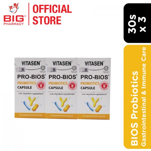 Vitasen Pro-Bios Probiotics Capsules 30S X3
