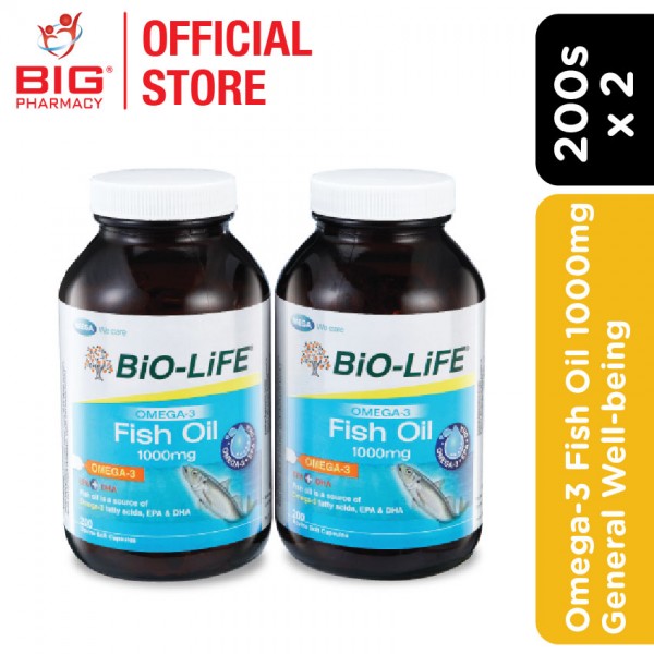 Biolife Omega-3 Fish Oil 1000mg 2X200S