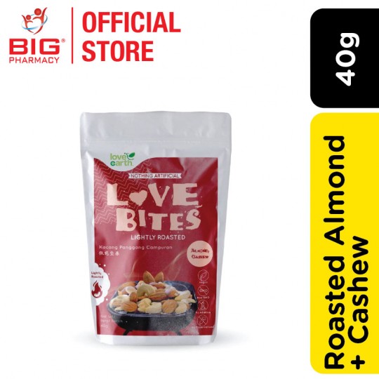 Love Earth Love Bites Roasted Almond + Cashew 40g
