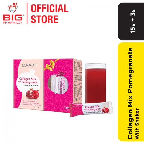 Beauxlim Collagen Mix Pomegranate 15G (15S+3S) With Shaker