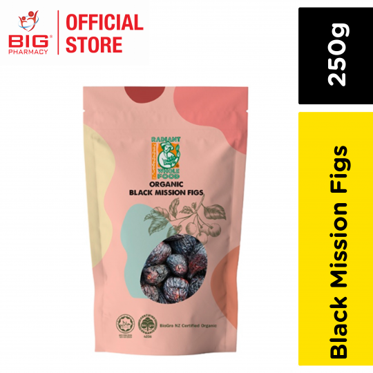 Radiant Code Organic Dried Figs, Black Mission 250g