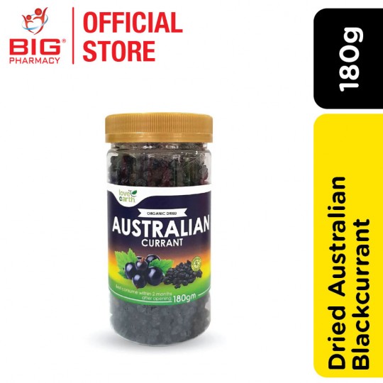 Love Earth Organic Dried Australian Blackcurrant 180gm