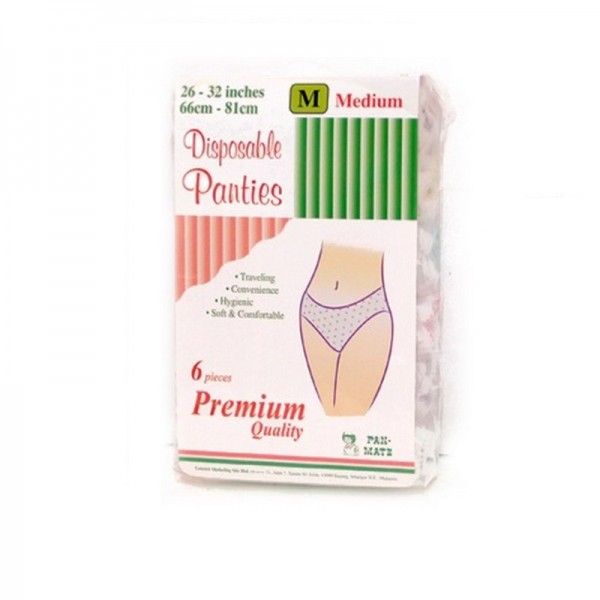 Pan-Mate Pmium Disp.Panties (M)6s