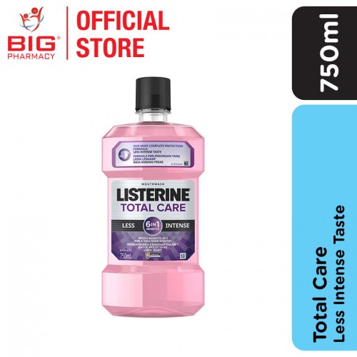 Listerine Mouthwash 750ml Total Care Less Intense