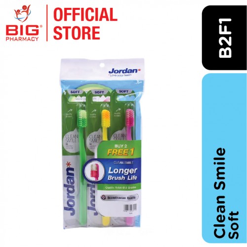 Jordan Toothbrush Clean Smile Soft 3S (B2F1)
