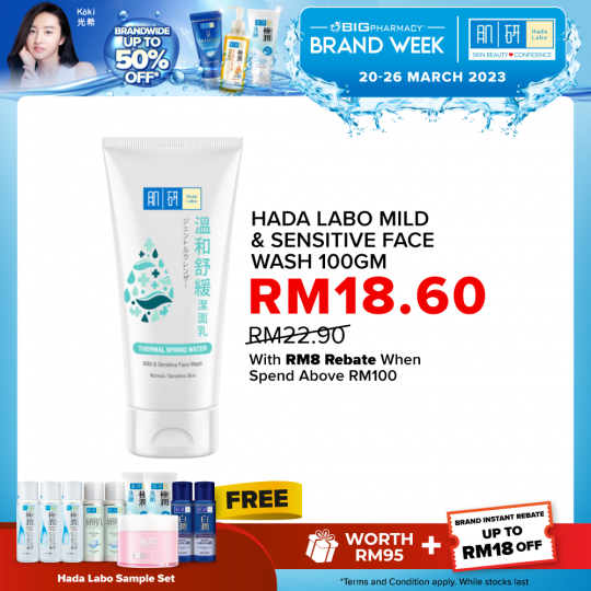 Hada Labo Mild & Sensitive Skin Face Wash 100G