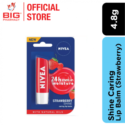 Nivea Lip Care Fruity Shine Strawberry Spf 10 4.8g