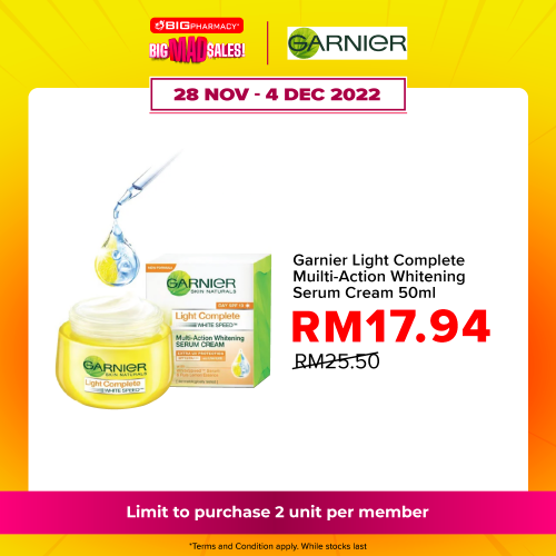 Svd2 - Garnier Light Complete Muilti-Action Whitening Serum Cream 50Ml