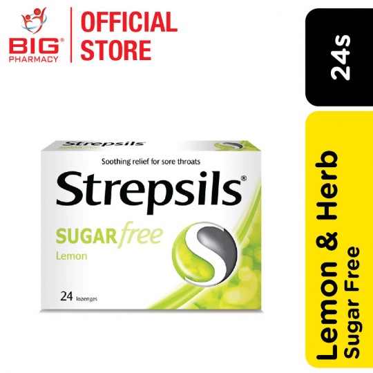 Strepsils Lemon&Herb sugar Free 24s