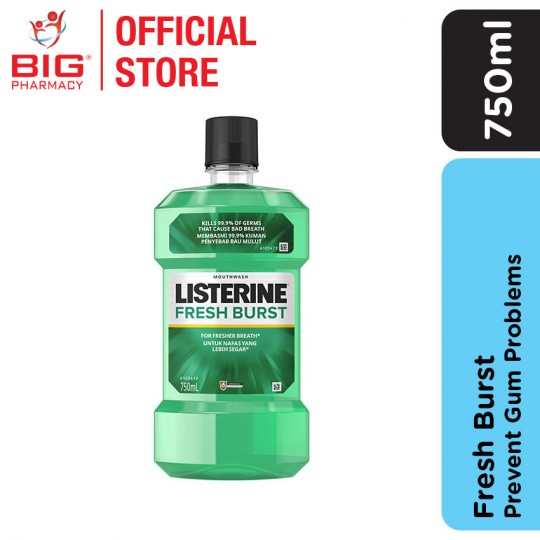 Listerine Mouthwash 750ml Fresh Burst