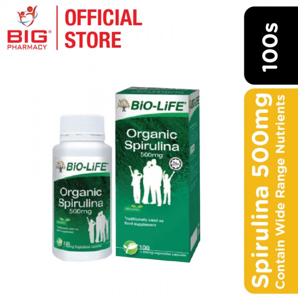 Biolife Organic Spirulina 500mg 100s