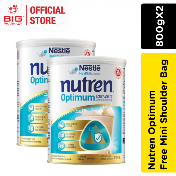 Nestle Nutren Optimum Easy Scoop 800G x 2 Free Mini Shoulder Bag