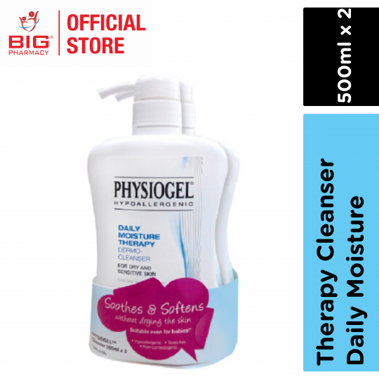 Physiogel Daily Moisture Therapy Cleanser 500ml X 2