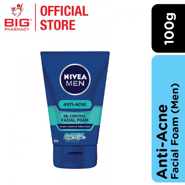 Nivea (M) Total Anti Acne Oil Control Foam 100g