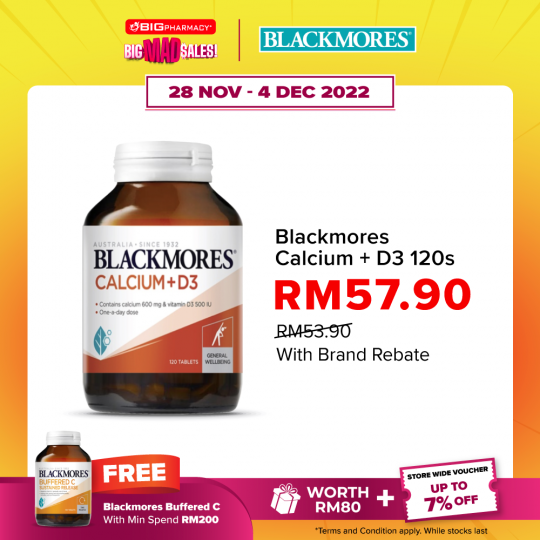 Blackmores Calcium + D3 120s