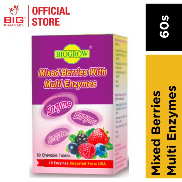 Biogrow Mixed Berries Multi Enzymes 60s