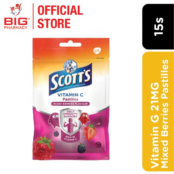 Scotts Vitamin C Pastilles Mix Berry 30g 15s+3s