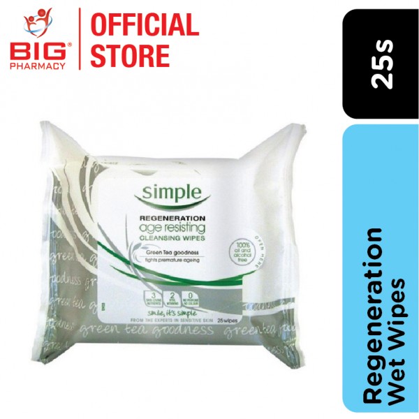 Simple Renegeration Cleansing Wipes 25s