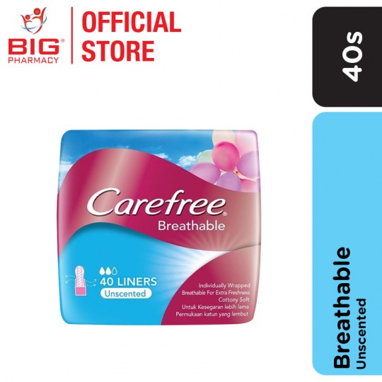 Carefree super Dry Breathable Unscented 40s