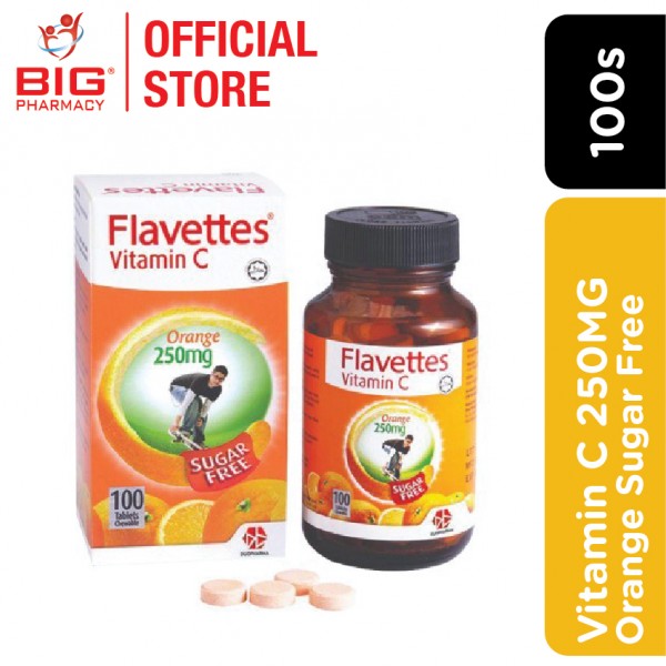 Flavettes Sugar Free Vitamin C 250mg (Orange) 100s