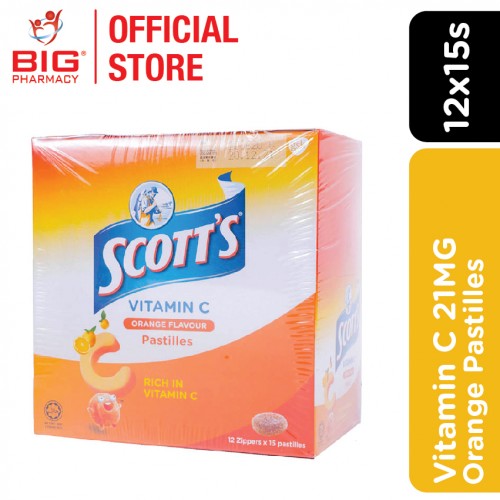 Scotts Vitamin C Pastilles Orange 30g 12X15s