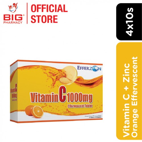 Efferzon Vitamin C 1000mg Effervescent Tablet 4x10s