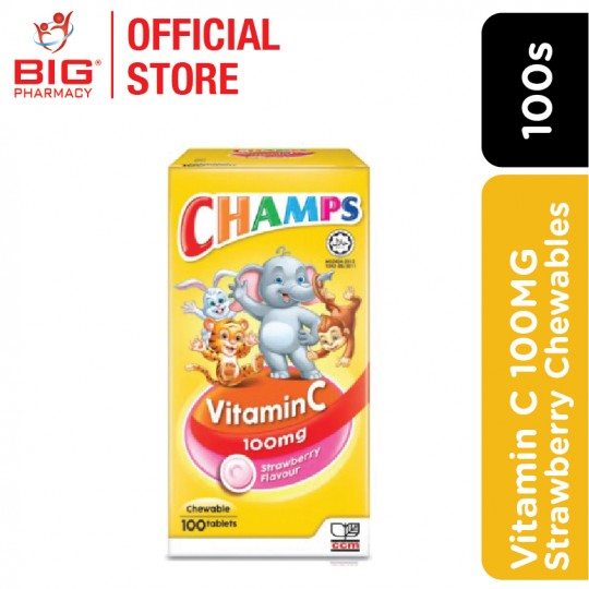 Champs Chewable Vitamin C 100mg (strawberry) 100s