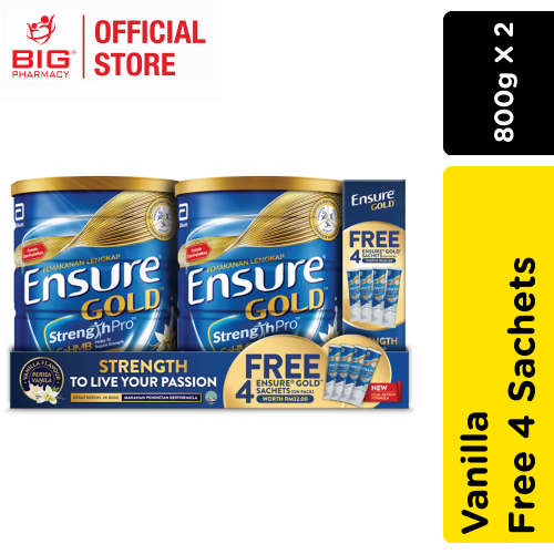 Ensure Gold Vanilla 800g X 2 Foc 4 Sachets