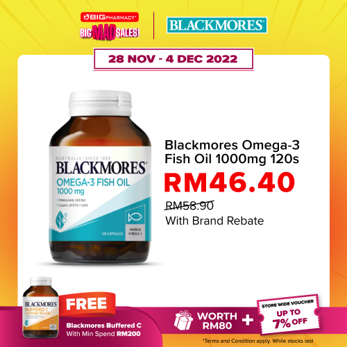 Blackmores Omega-3 Fish Oil 1000mg 120s