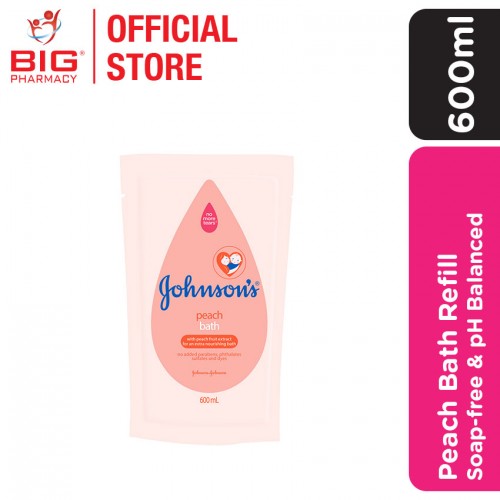 Johnsons Baby Bath 600ml Peach Refill