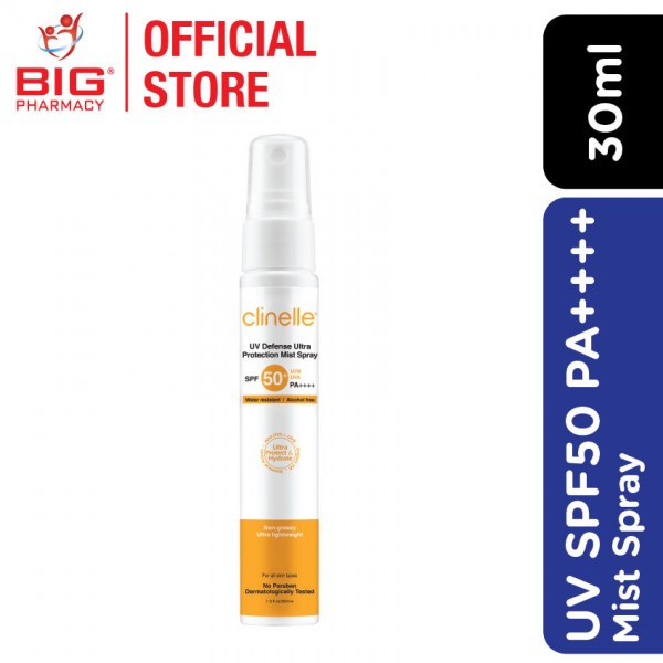 Clinelle UV Defense Ultra Protection Mist Spray Spf50+ Pa++++ 30ml
