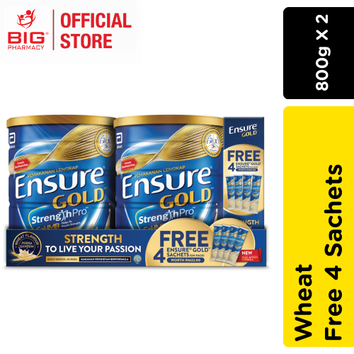 Ensure Gold Wheat 800g X 2 Foc 4 Sachets