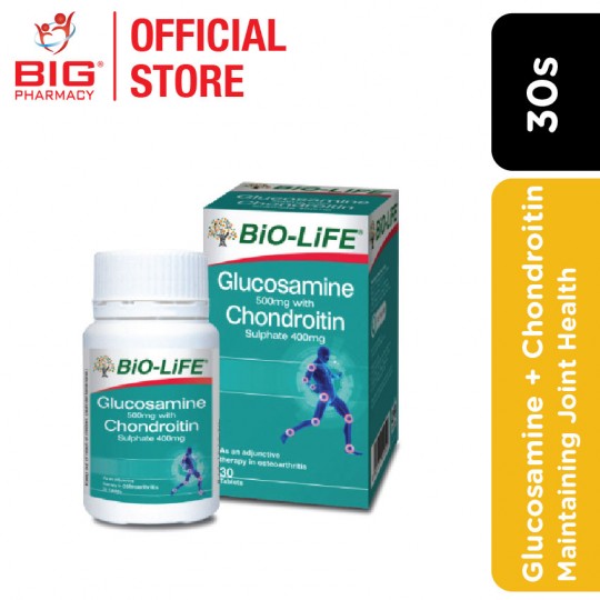 Biolife Glucosamine + Chondroitin 500MG 30s
