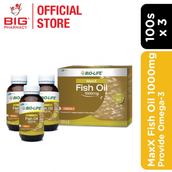 Biolife Maxx Fish Oil 1000mg 100S X3