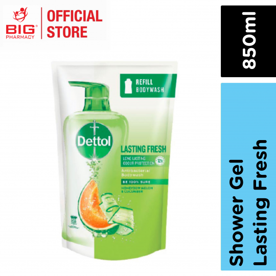 Dettol Shower Gel 850ml Lasting Fresh (Value Refill)
