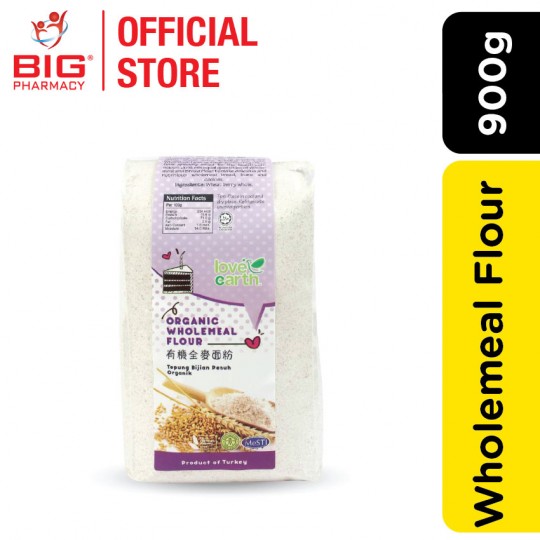 Love Earth Organic Wholemeal Flour 900g (EXP: 26 NOV 2022)