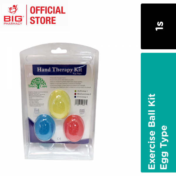 Hand Therapy/Exercise Ball Kit (Egg Type) 3 steps