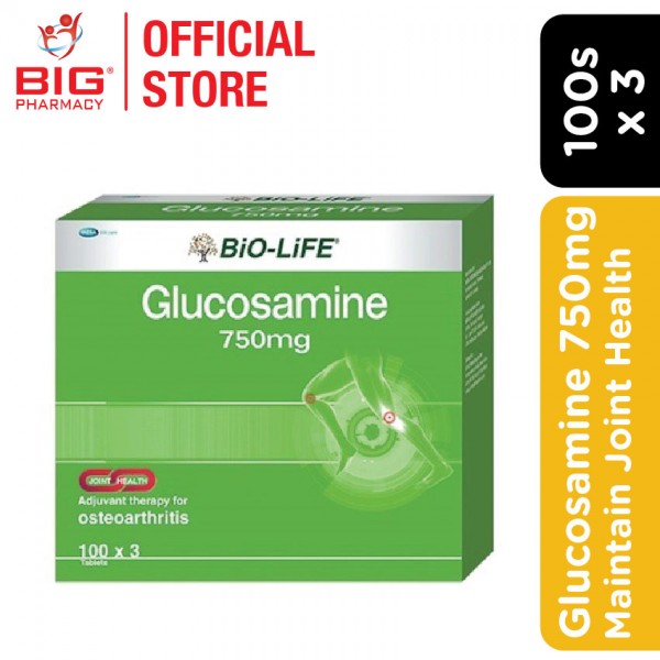 Biolife Glucosamine 750mg 100s x3