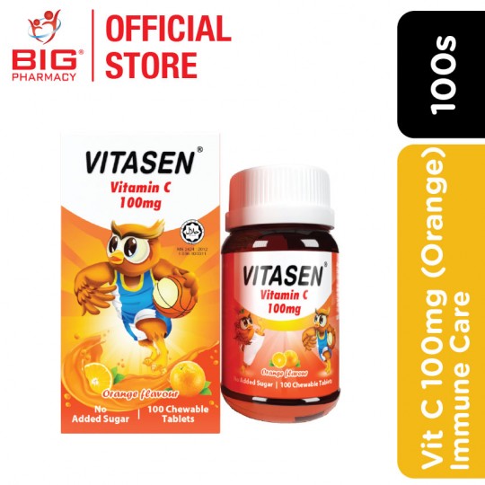 Vitasen C 100 Chewable Tablet (Orange) 100s