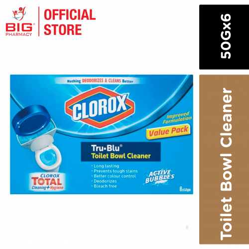 Clorox Tru Blu Toilet Bowl Cleaner Drop 50Gx6