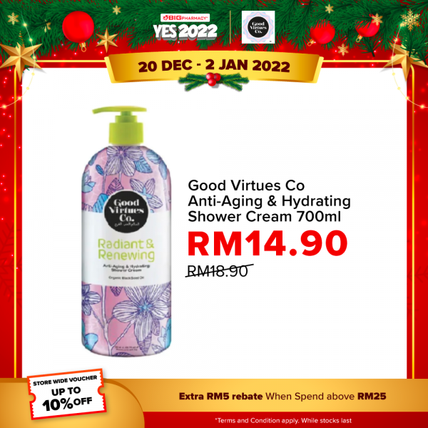 Good Virtues Co Anti-Aging & Hydrating Shower Cream 700ml